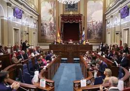 Imagen de archivo de un pleno del Parlamento de Canarias.