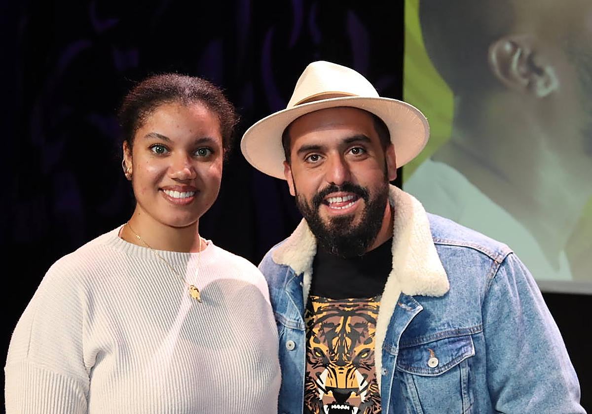 Wendy Ruiz y Kike Pérez, este lunes en el Guiniguada.