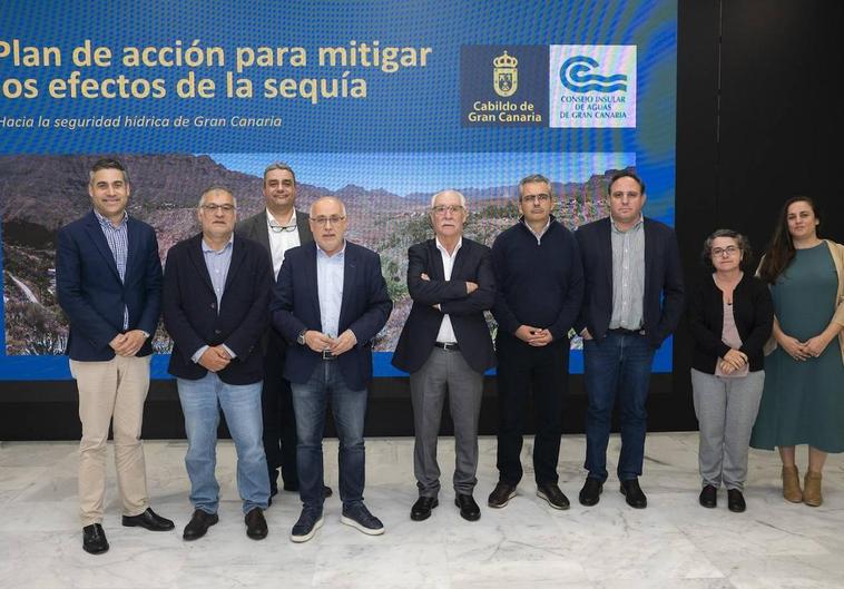 Imagen de la presentación del plan para mitigar los efectos de la sequía en Gran Canaria.
