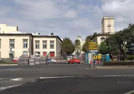 Estado que presentaban este martes los trabajos que se desarrollan en la calle Muro.