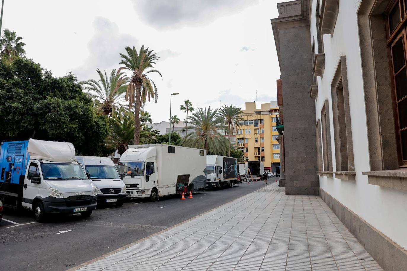 La Delegación del Gobierno de Canarias se convierte en un plató de cine