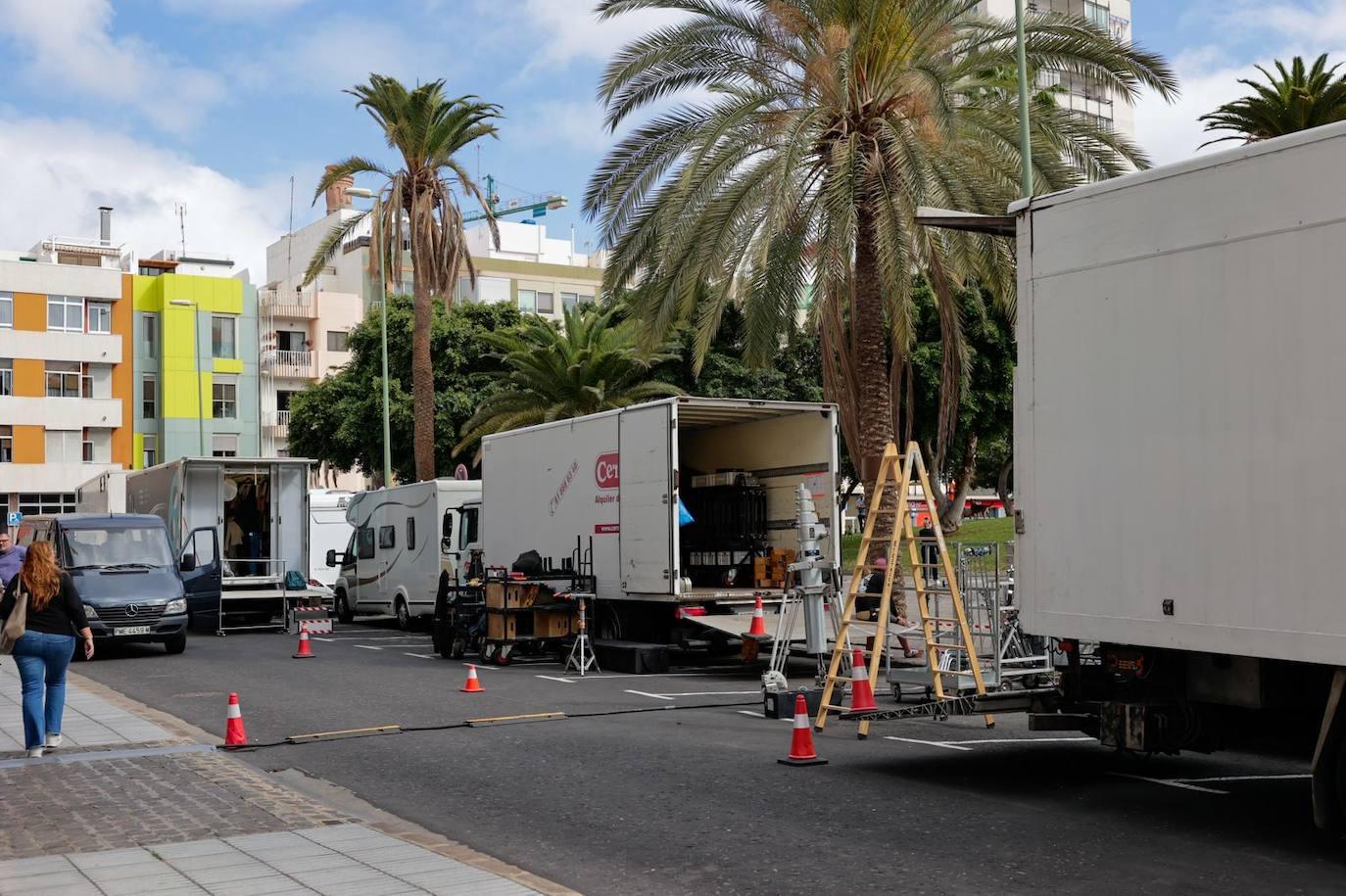 La Delegación del Gobierno de Canarias se convierte en un plató de cine