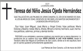 Teresa del Niño Jesús Ojeda Hernández