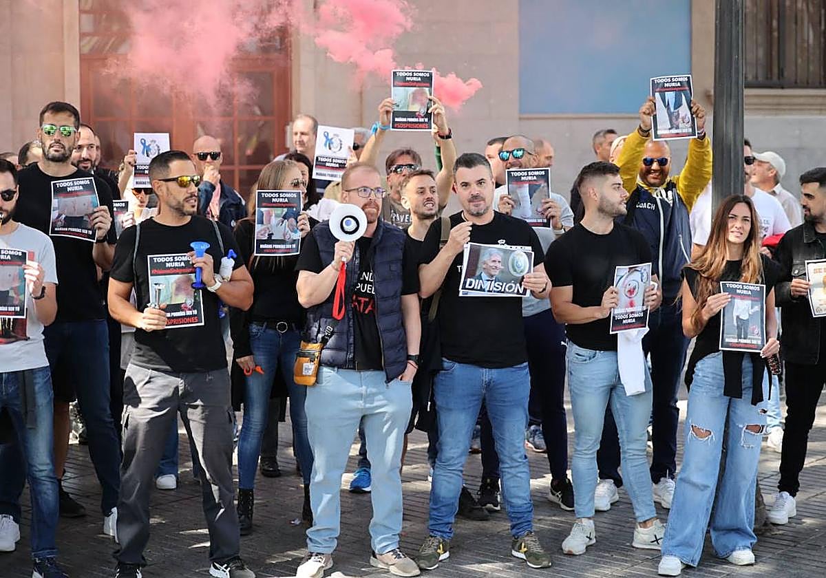 La manifestación de los funcionarios de prisión, en imágenes