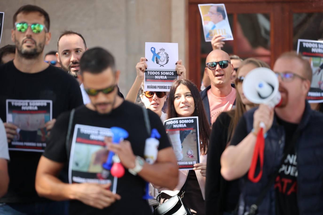 La manifestación de los funcionarios de prisión, en imágenes