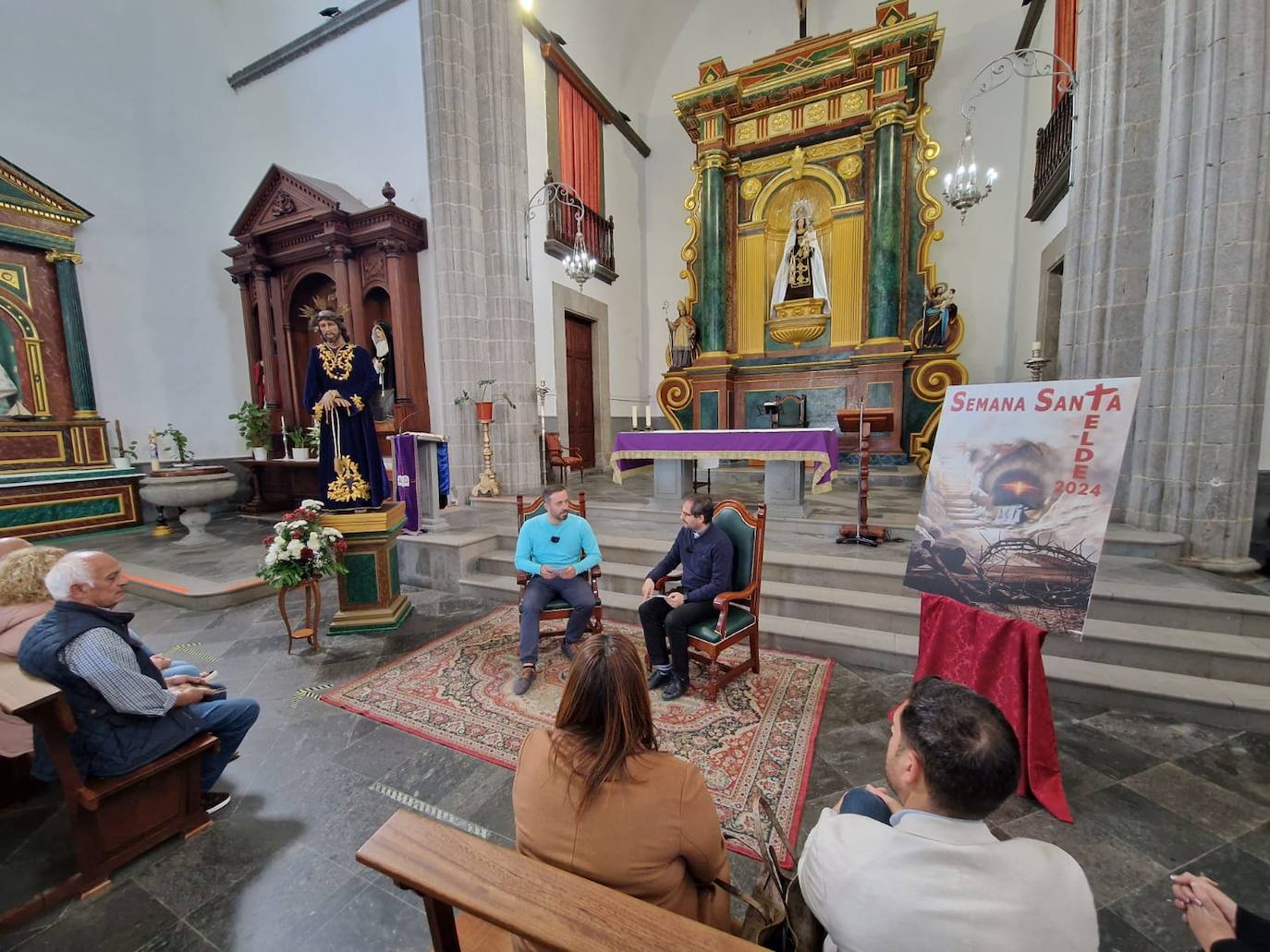 El alcalde Juan Antonio Peña y el vicario episcopal del Sur de Gran Canaria Antonio Juan González presentaron los actos en la parroquia de San Gregorio.