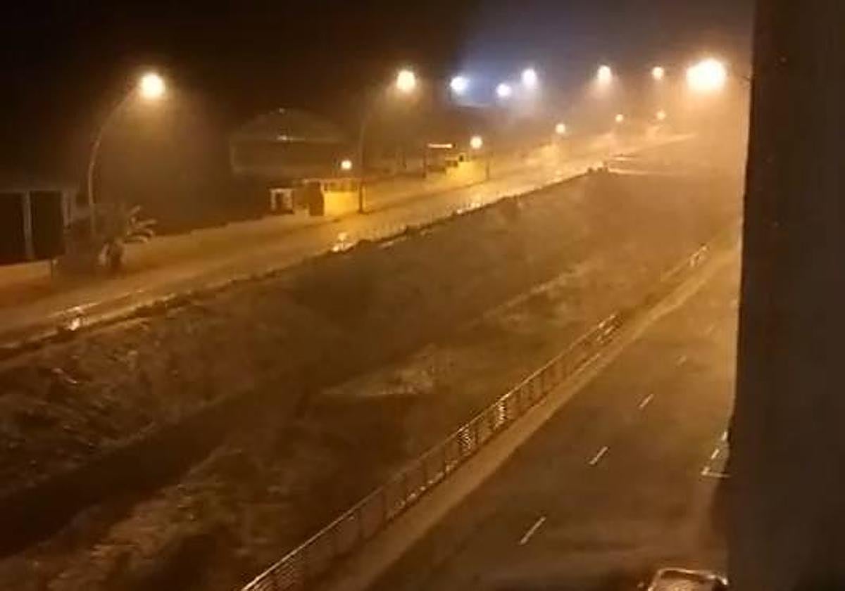 Las intensas lluvias provocan inundaciones en Morro Jable, Fuerteventura