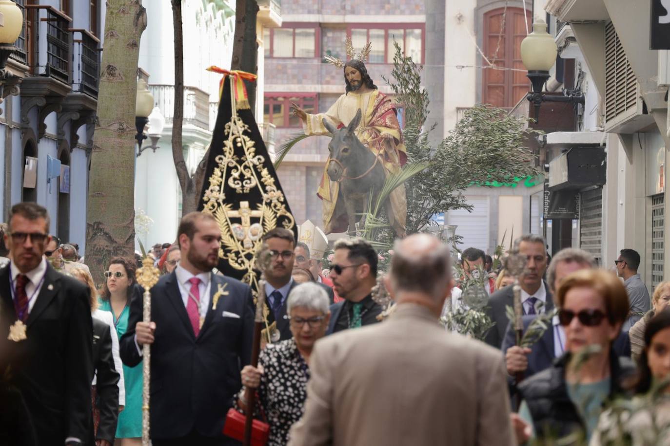 La procesión de La Burrita en la capital grancanaria, en imágenes