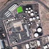 La mancha verde marca la ubicación de la planta de hidrógeno dentro de la parcela de DISA.