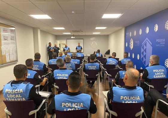 Reunión de policías locales de Santa Lucía de Tirajana.