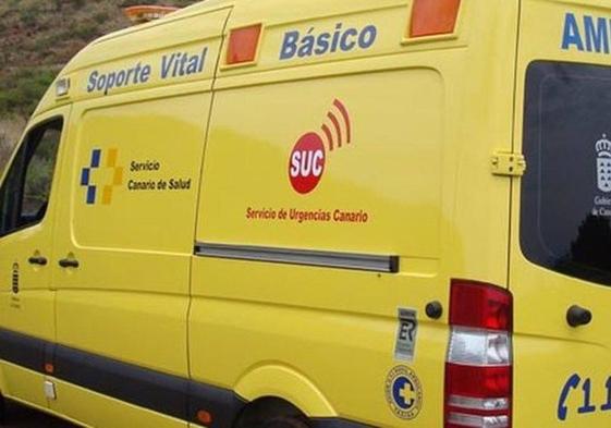 Un ciclista grave en un accidente de tráfico en Teror