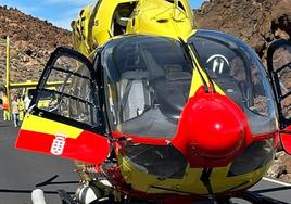 Imagen del helicóptero de rescate.
