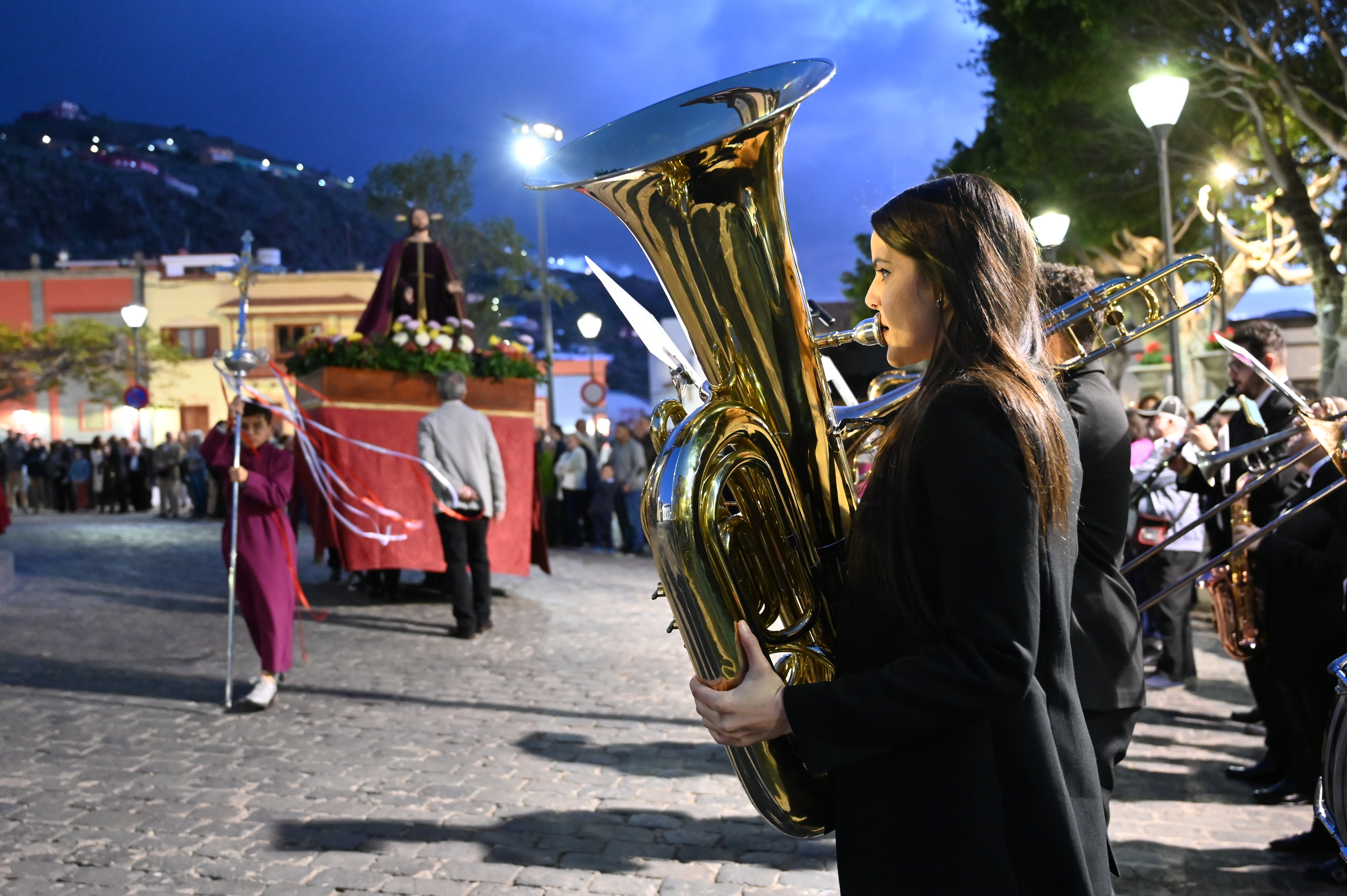 Procesión Magna del Viernes Santo en Santa María de Guía, en imágenes