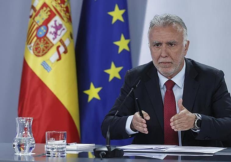 El ministro de Política Territorial y Memoria Democrática, Víctor Ángel Torres, durante la rueda de prensa posterior a la reunión del Consejo de Ministros.