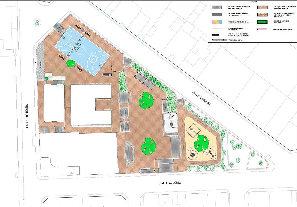 Plano de la futura plaza de Montaña Los Vélez en Agüimes.