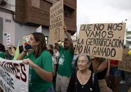 Imagen de archivo de una protesta contra la especulación urbanística en Guanarteme.