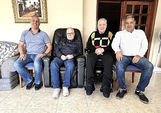 Juan Andrés, Carmelo, Antonio y Juan Coruña, en la actualidad.