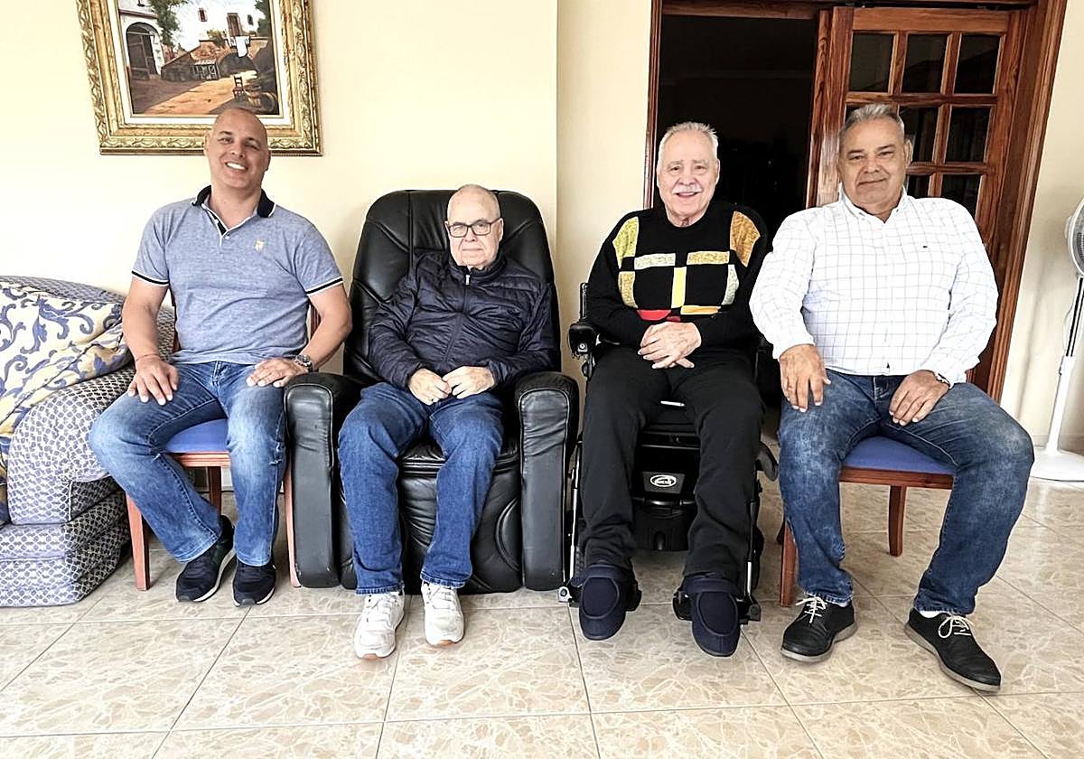 Juan Andrés, Carmelo, Antonio y Juan Coruña, en la actualidad.