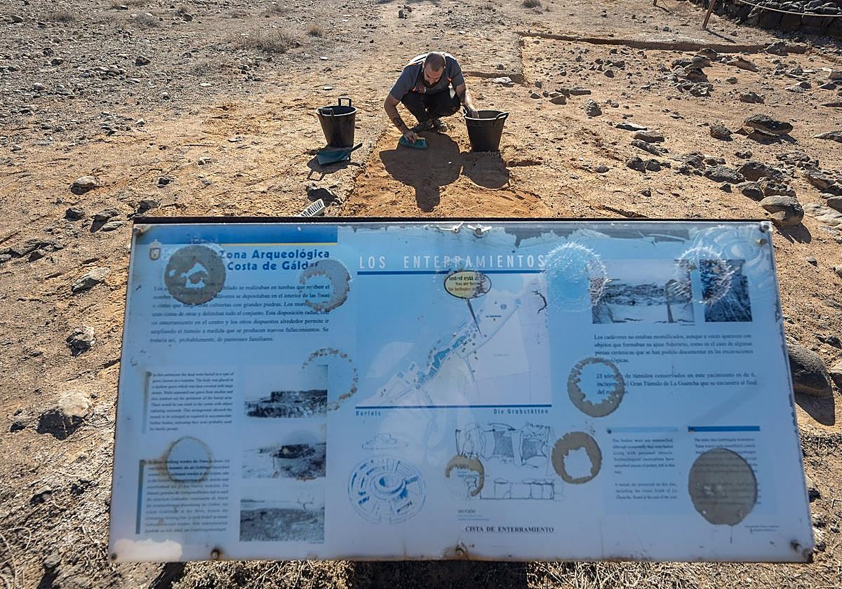 Imagen del yacimiento de La Guancha del pasado diciembre.