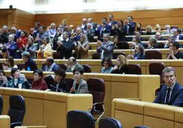 Imagen de archivo de una votación en el Senado.