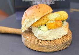 Imagen del mejor bocadillo de queso de España.