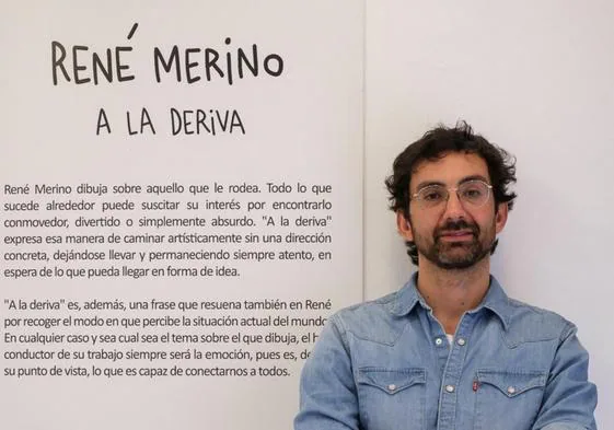 René Merino, en la Biblioteca Insular de la capital grancanaria.