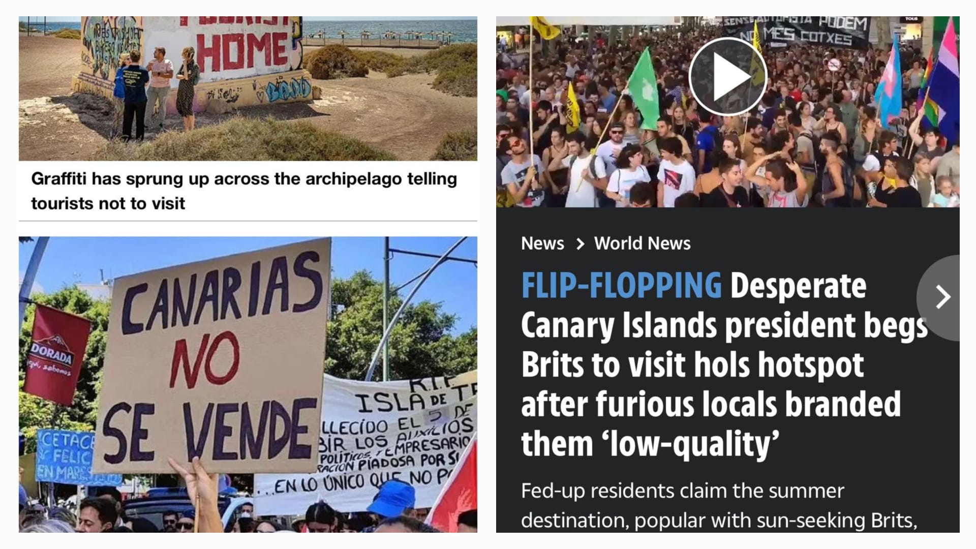 Las movilizaciones del 20A por el modelo turístico llegan a Reino Unido, Alemania e Italia