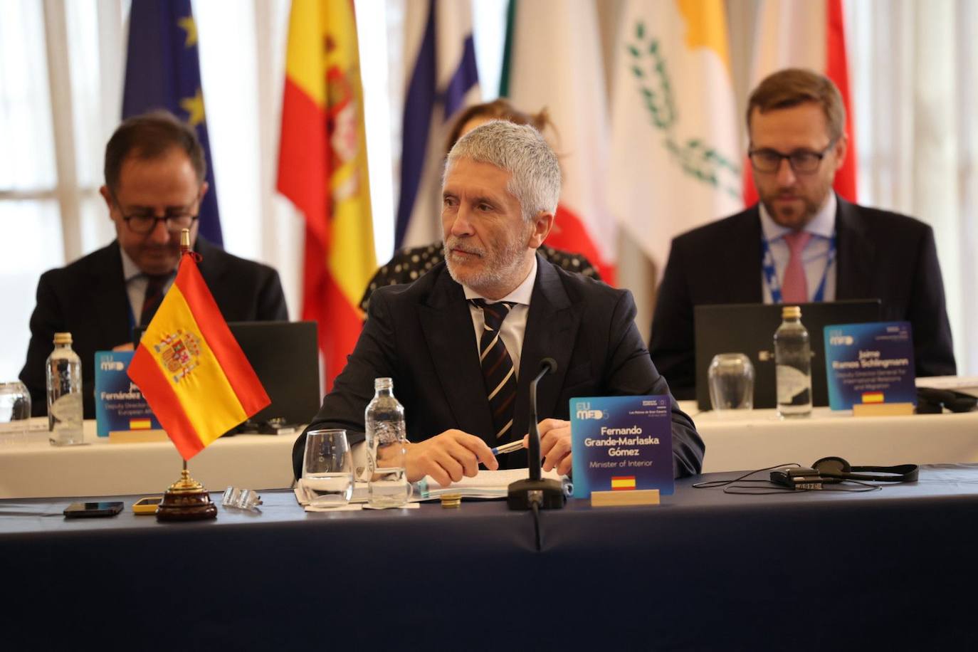 Las imágenes de los ministros del Interior y Migración en Las Palmas de Gran Canaria