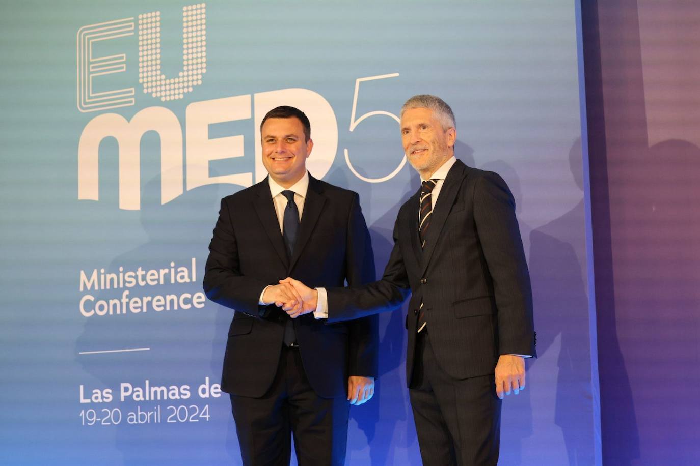 Las imágenes de los ministros del Interior y Migración en Las Palmas de Gran Canaria