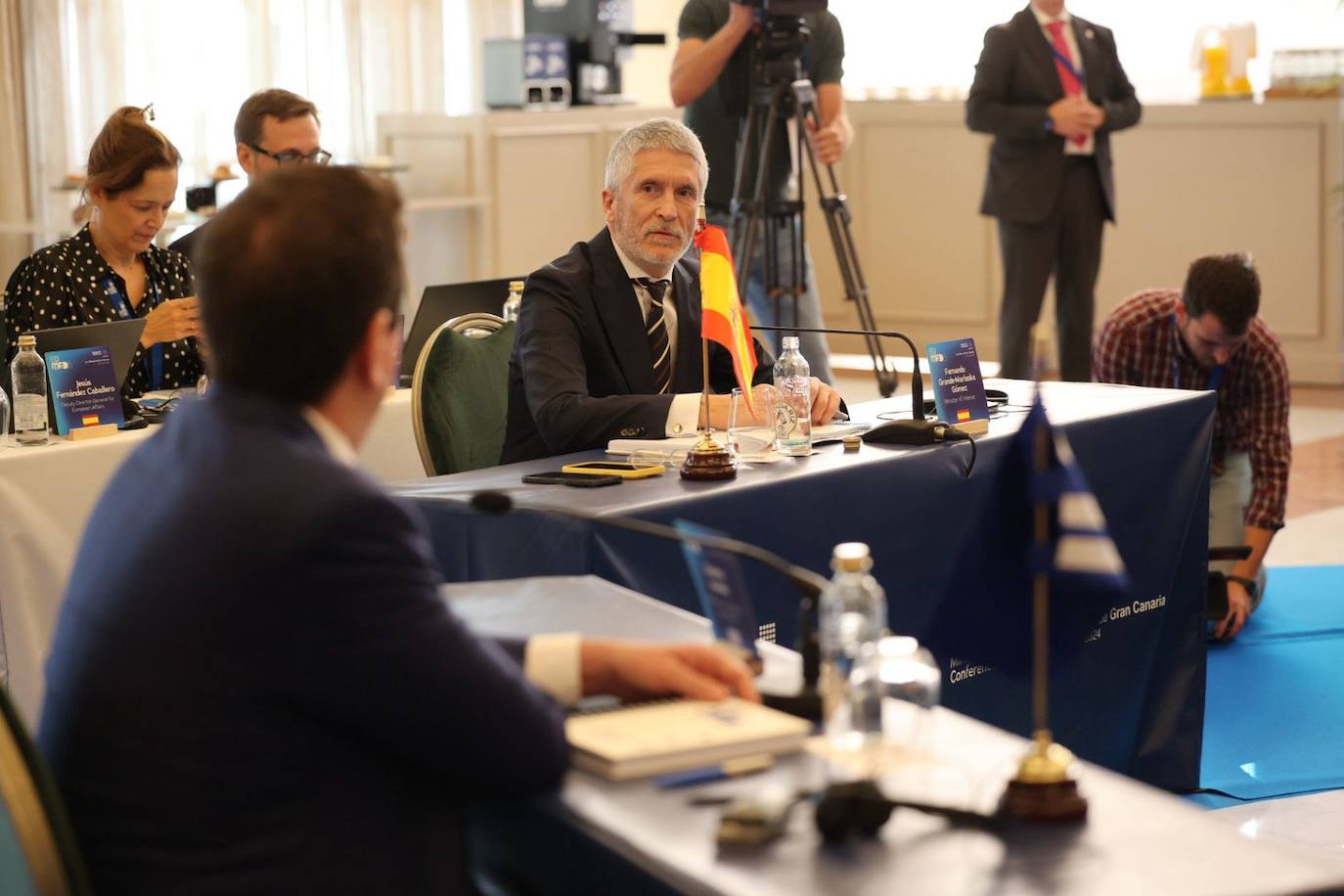 Las imágenes de los ministros del Interior y Migración en Las Palmas de Gran Canaria