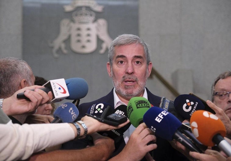 El presidente canario, en declaraciones a medios.