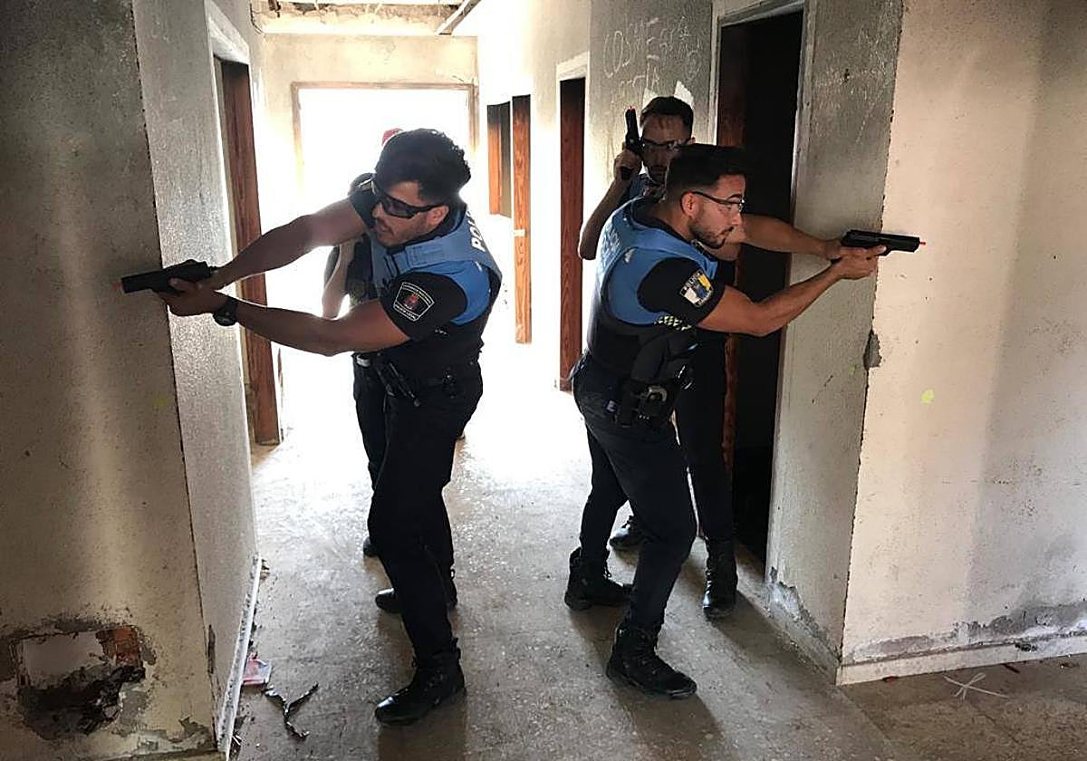 Práctica de tiro de la Policía Local de Las Palmas de Gran Canaria.