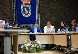 El alcalde Alejandro Jorge interviene en un pleno.
