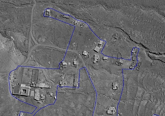 Delimitación de las viviendas propuesta por el Gobierno canario en Cofete, en el Parque Natural de Jandía, en el municipio de Pájara.