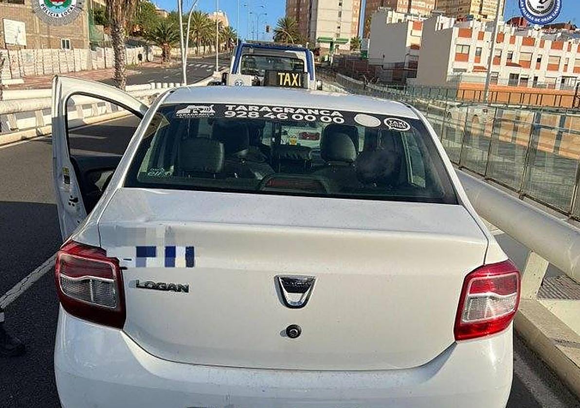 Imagen del vehículo inmovilizado.