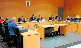 Imagen de la primera sesión del juicio celebrado este lunes.