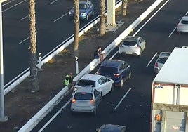 Imágenes capturadas desde las cámaras de seguridad de tráfico.
