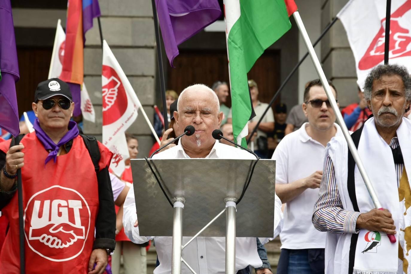 La manifestación en Gran Canaria por el Día Internacional de los Trabajadores, en imágenes