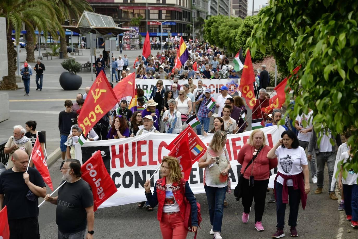 La manifestación en Gran Canaria por el Día Internacional de los Trabajadores, en imágenes