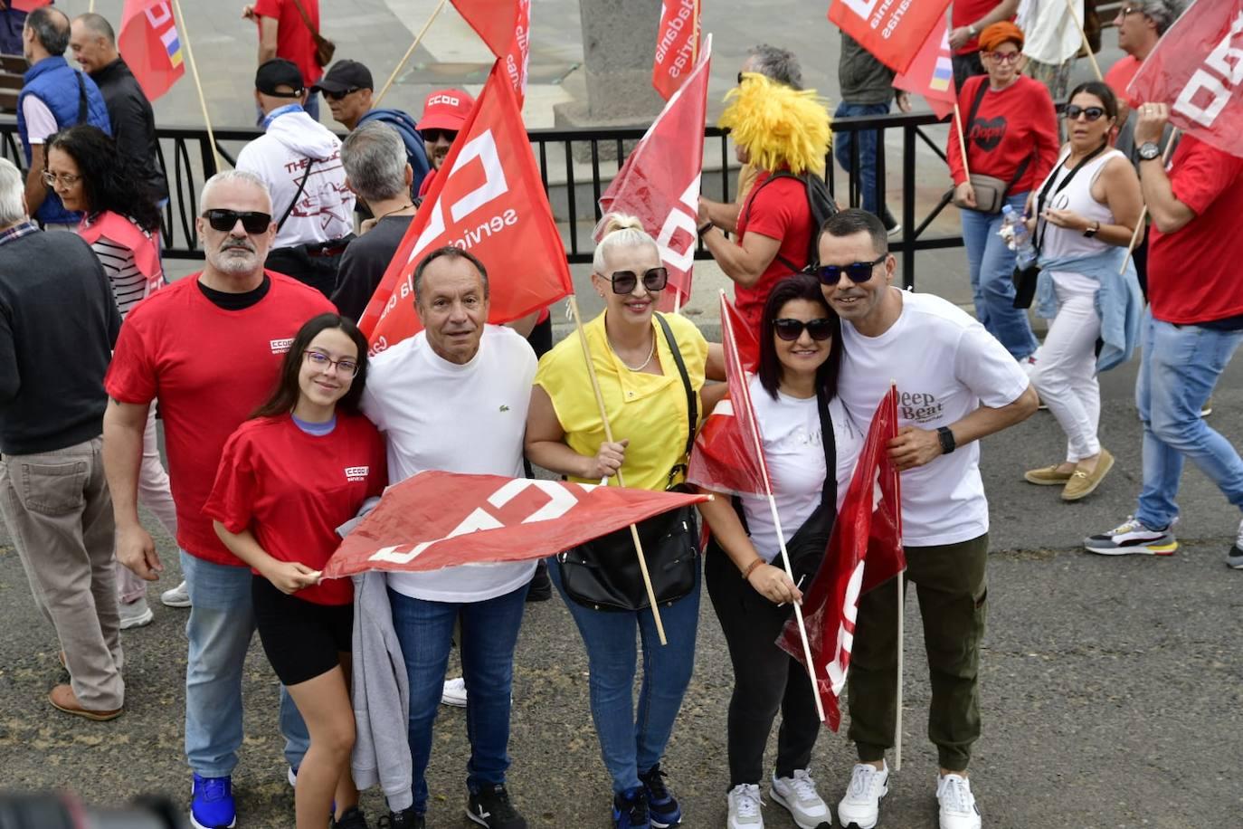 La manifestación en Gran Canaria por el Día Internacional de los Trabajadores, en imágenes