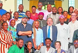 CL lausura de la formación a periodistas africanos que casa áfrica organizó en abuya (Nigeria).