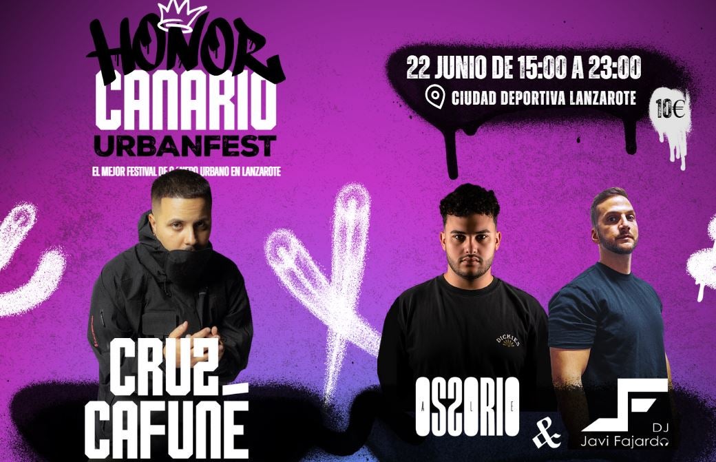 El rapero canario Cruz Cafuné, estrella del evento 'Honor Canario Urban Fest'