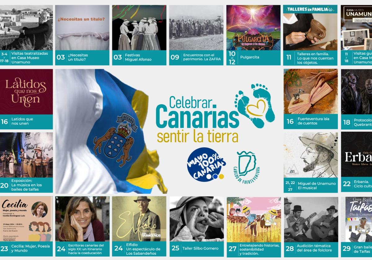 Algunas de las actividades de Mayo 100% Canarias.