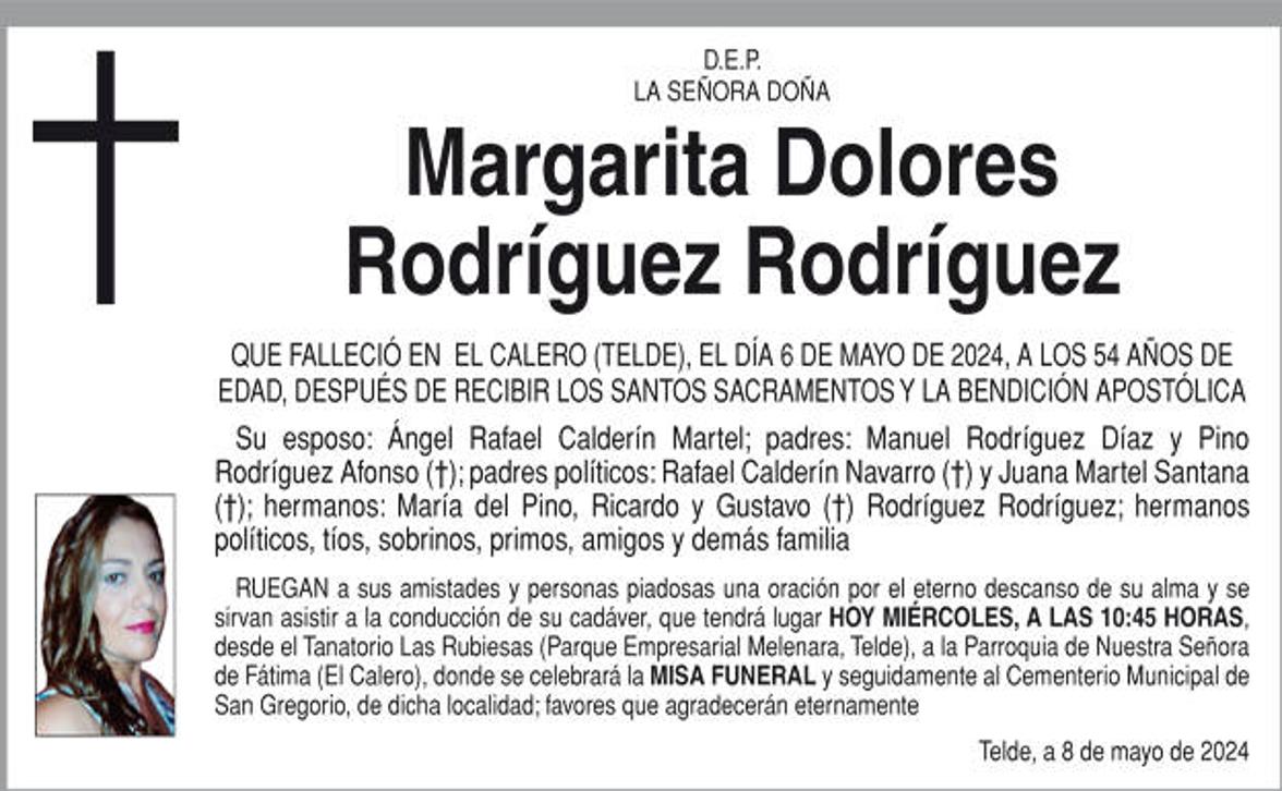 Margarita Dolores Rodríguez Rodríguez