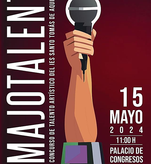 Cartel con el nuevo logo diseñado por un estudiante de la Escuela de Arte de Fuerteventura.