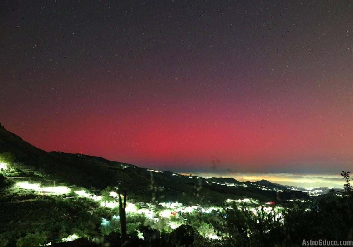 Las auroras boreales conquistan los cielos de Europa y pasan por Canarias