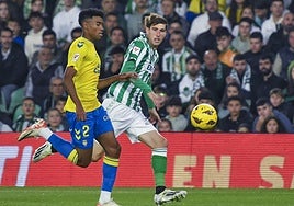 Marvin, en el encuentro de la primera vuelta en el Benito Villamarín.