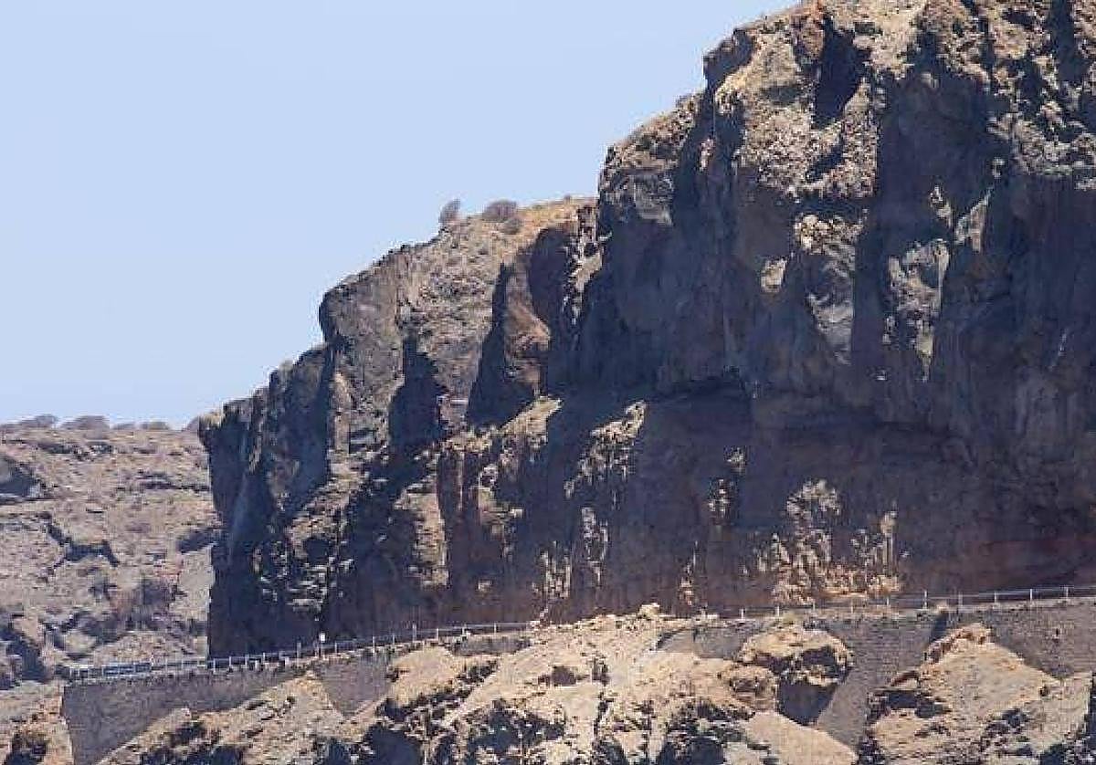 Imagen de la carretera GC-500, lugar donde cayó la mujer.