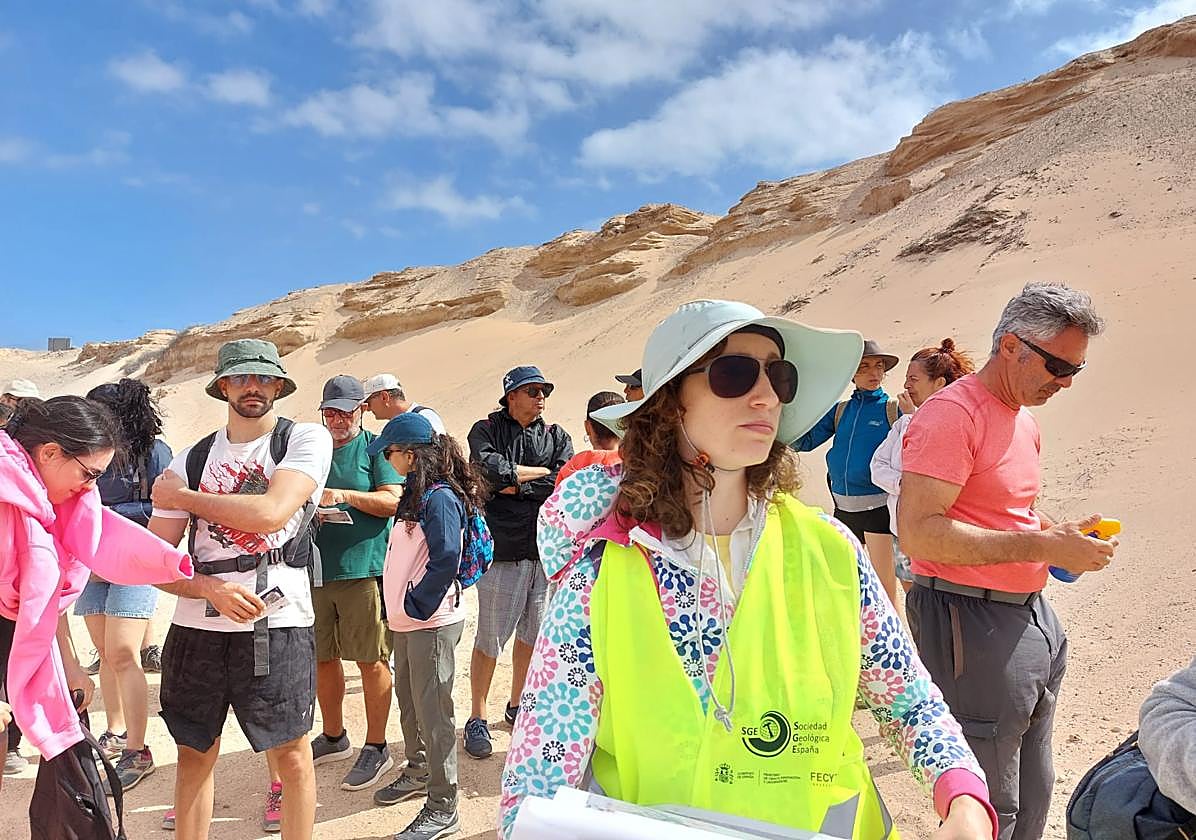 Participantes del recorrido por Lajares.