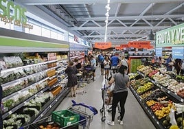 El interior de un supermercado Aldi en Canarias.